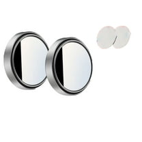 Wuztai Small Round Blind Spot Mirror for Car, 360 Degree Adjustable Rearview Mirror, Wide Angle Stick-On Reflector for Vehicle
