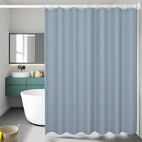 Wuztai Solid Color Shower Curtain Waterproof Mildew Proof, EVA Fabric Bathroom Curtain No Drill Needed, Hotel Quality Shower Liner