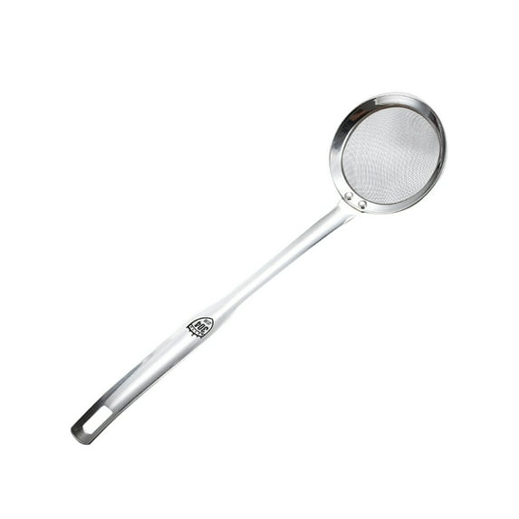 Wuztai Stainless Steel Fine Mesh Kitchen Strainer, Grease Oil Separator Ladle for Cooking Frying, Easy Clean Utility Filter Spoon
