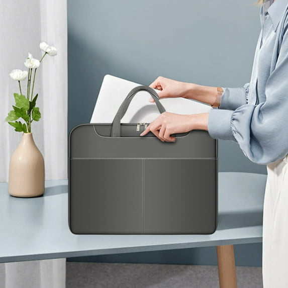 Wuztai Thin Laptop Bag with Multi-Layer Compartments, Business Briefcase for Tablet and Accessories, Slim Computer Bag