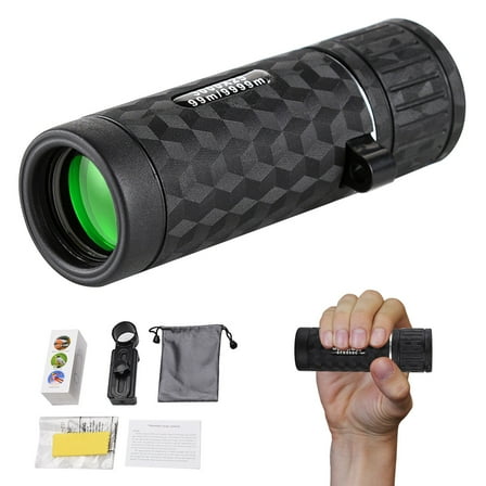 Wuztai Tube Telescope 10-20x Magnification, High-Definition with Low Light Night Vision, Portable Monocular for Outdoor