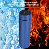 Wuztai Vacuum Cup with Smart Temperature Display Tactile Sensation, 304 Stainless Steel Insulation Bottle 500ml for Hot Cold Drinks, Portable for Outdoor Travel