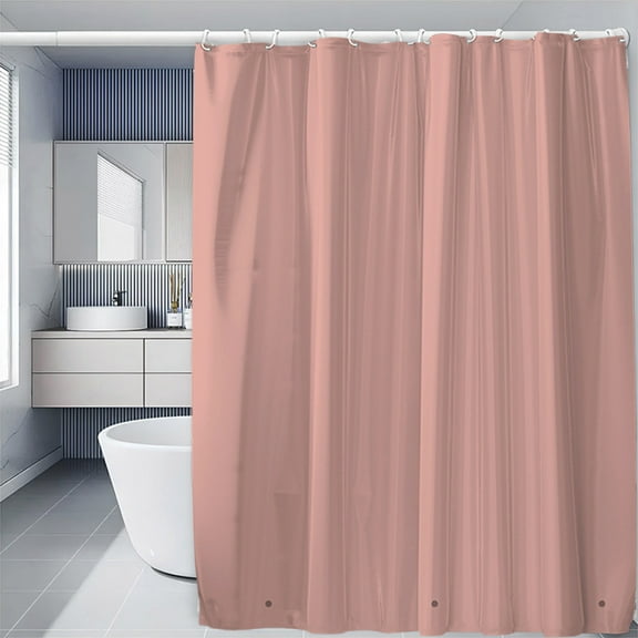 Wuztai Waterproof Shower Curtain Liner with Magnets, Plastic Bathroom Curtain with 12 Hooks, Shower Liners Bath Curtain