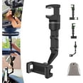 thumbnail image 1 of Wuzutech Car Phone Holder, Wuzutech Rear View Mirror Car Phone Holder, 360 Degree Cars Phones Holders Rearview Mirror with Telescopic Function, Strong Compatibility, Quick Installation, 1 of 10