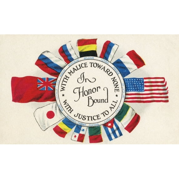 Ww1 Allies - In Honour Bound Poster Print By Mary Evans Grenville Collins Postcard Collection