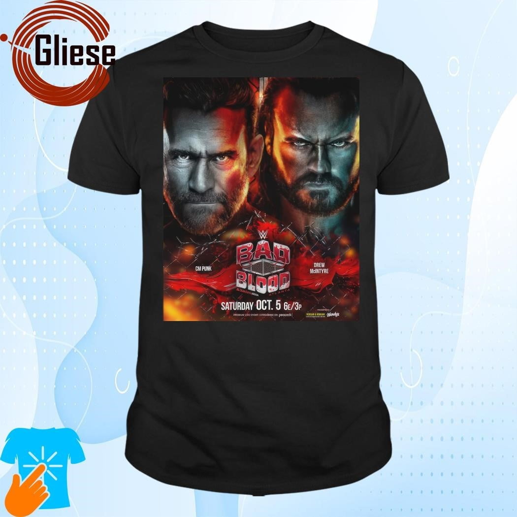 Wwe Bad Blood Summerslam 2024 Cm Punk Vs Drew Mcintyre Shirt