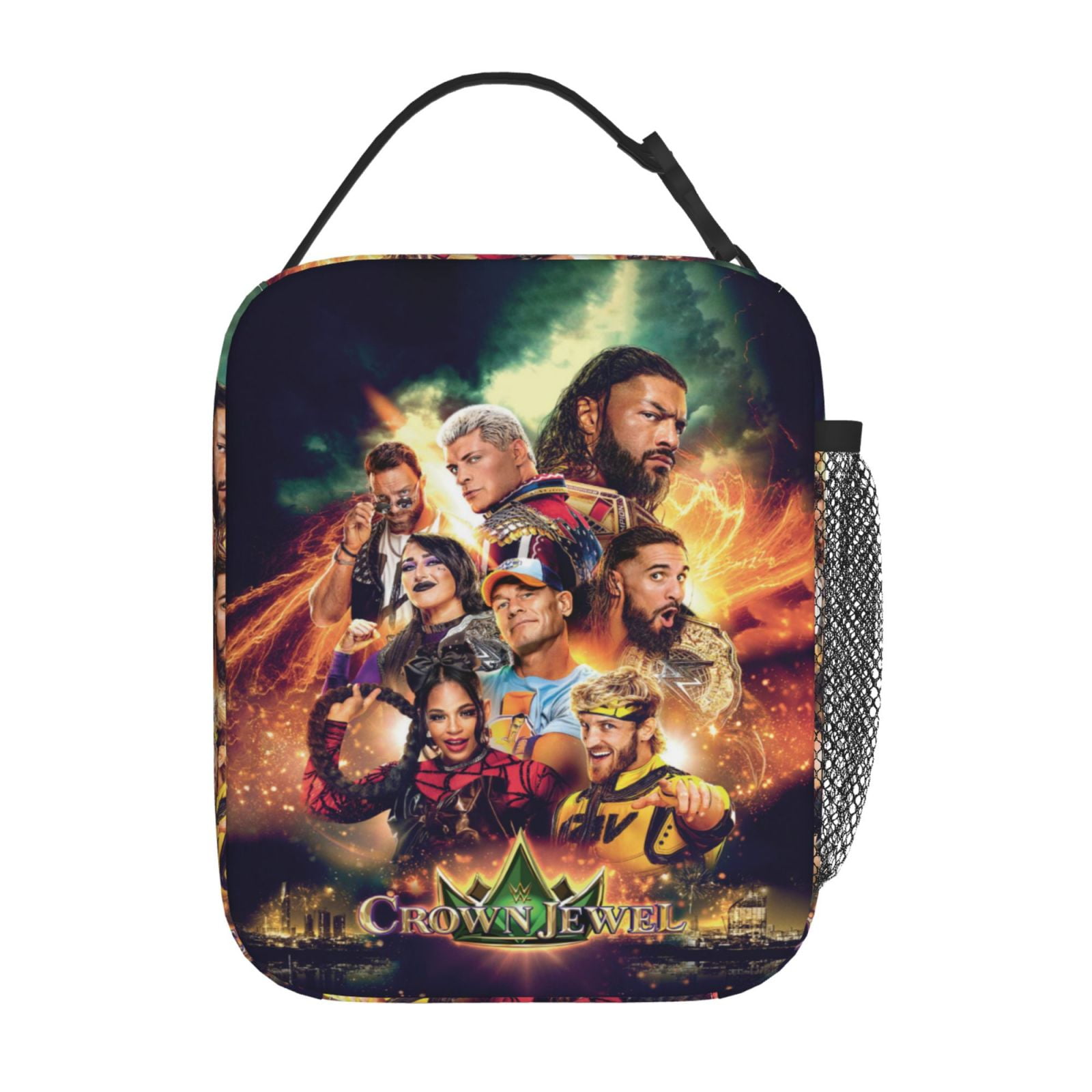 Wwe Cute Lunch Bag Insulated Tote Cooler Lunch Box Reusable Cooling Waterproof