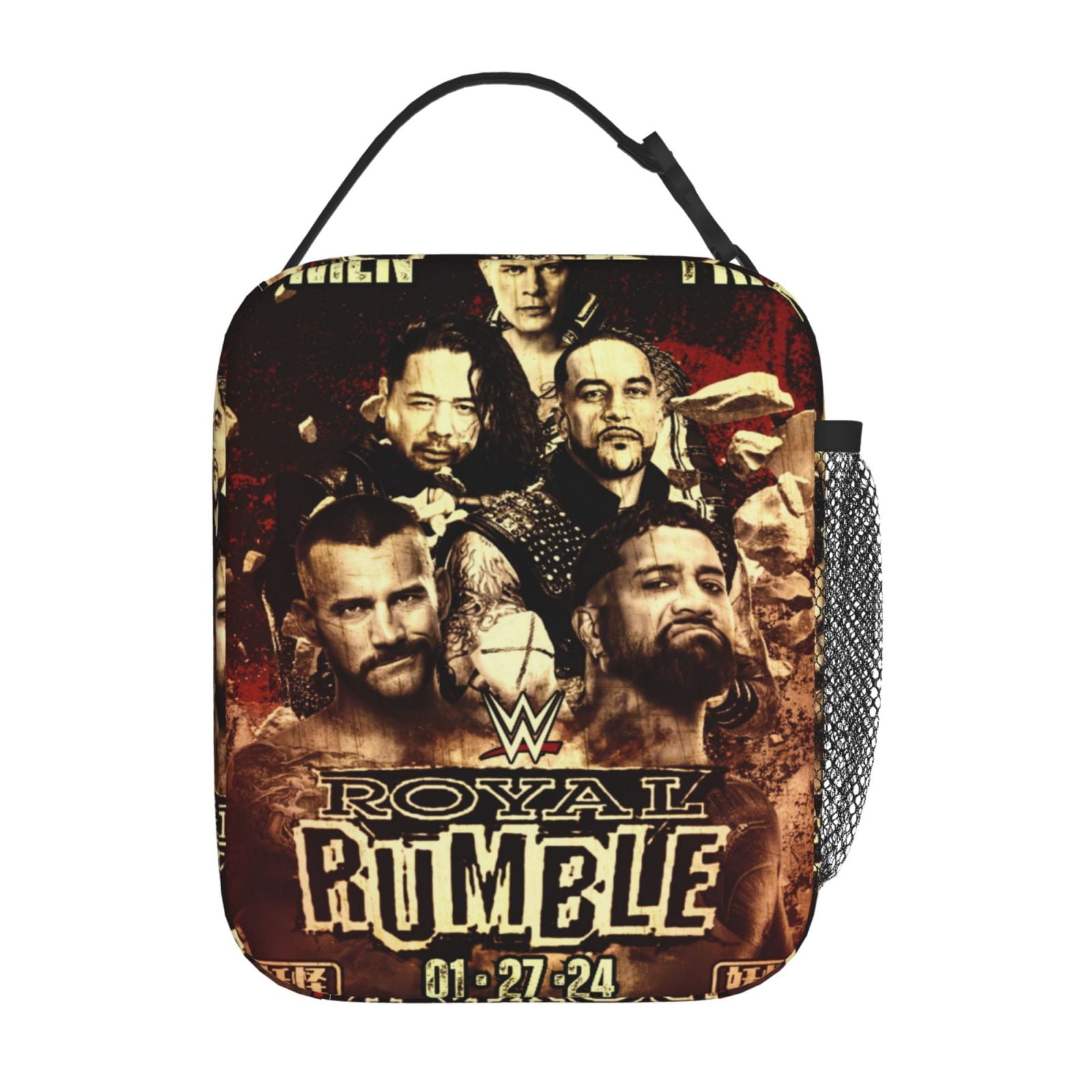 Wwe Cute Lunch Bag Insulated Tote Cooler Lunch Box Reusable Cooling Waterproof