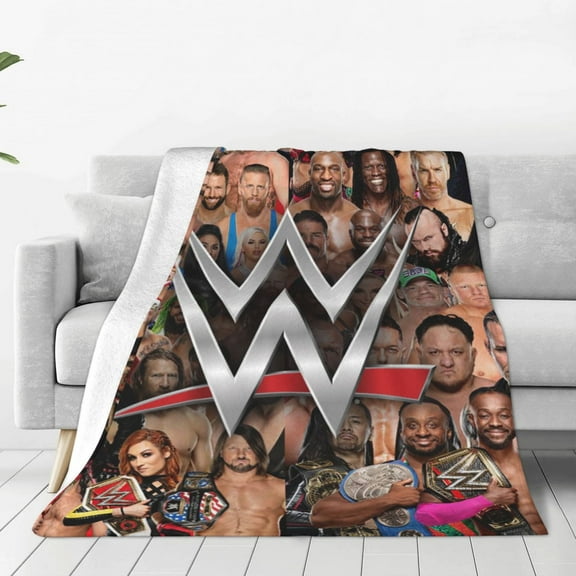Wwe Fleece Blanket Super Soft Cozy Throw Blanket 40"X30", Lightweight Fuzzy Comfy Flannel Blanket Warm Plush Throw Blankets For Couch, Sofa, Bed