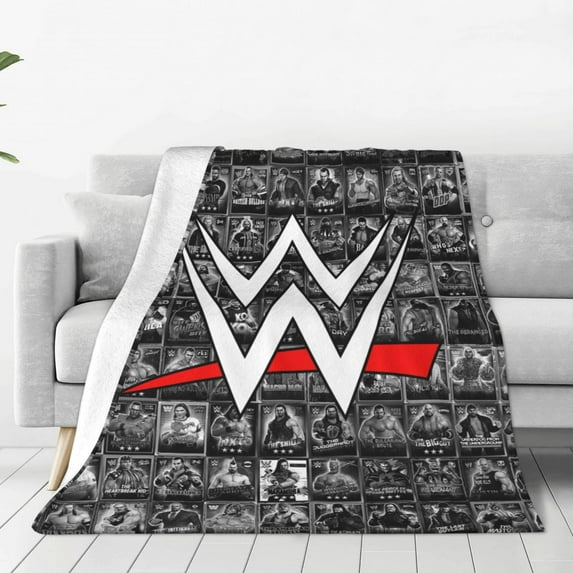 Wwe Fleece Blanket Super Soft Cozy Throw Blanket 50"X40", Lightweight Fuzzy Comfy Flannel Blanket Warm Plush Throw Blankets For Couch, Sofa, Bed