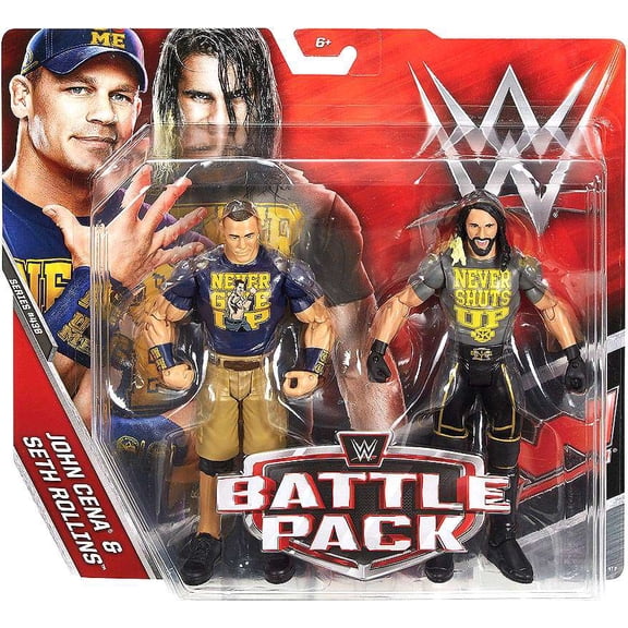 John Cena vs Seth Rollins WWE Battlepack Series 43.5 Action Figure 2-Pack
