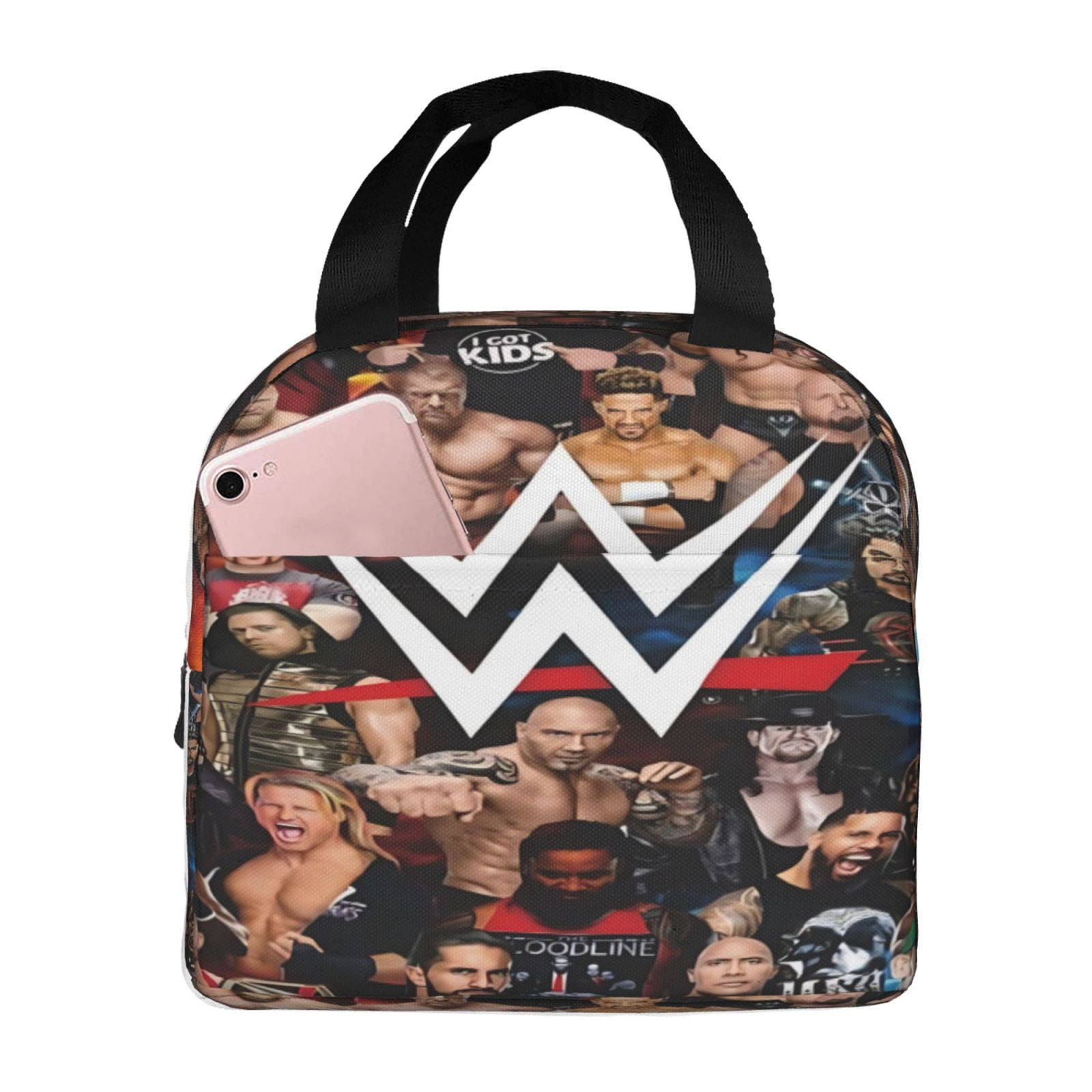 Wwe Lunch Bag Waterproof Insulated Lunch Box Reusable Bento Bag For Office Work Picnic Beach Workout