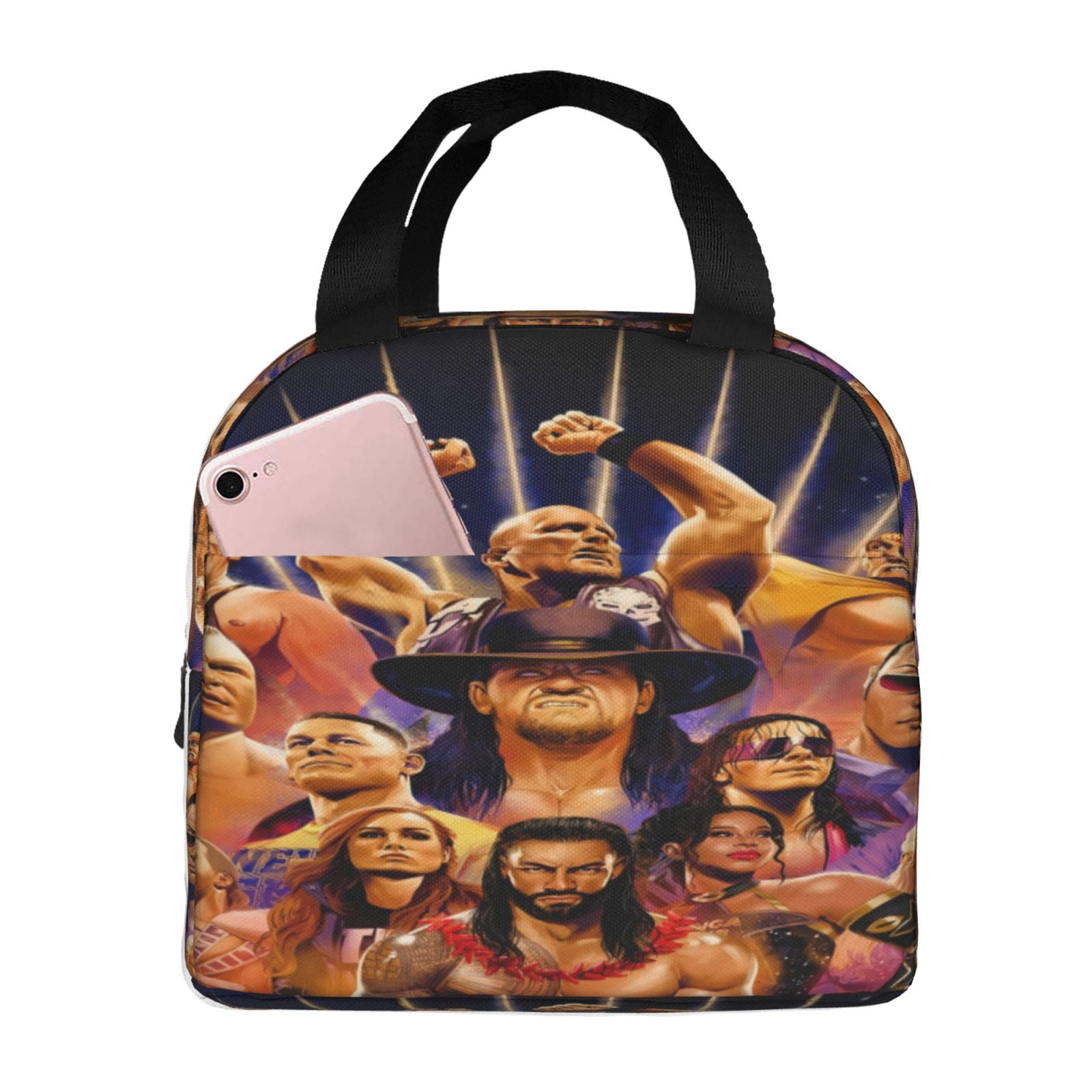Wwe Lunch Bag Waterproof Insulated Lunch Box Reusable Bento Bag For Office Work Picnic Beach Workout