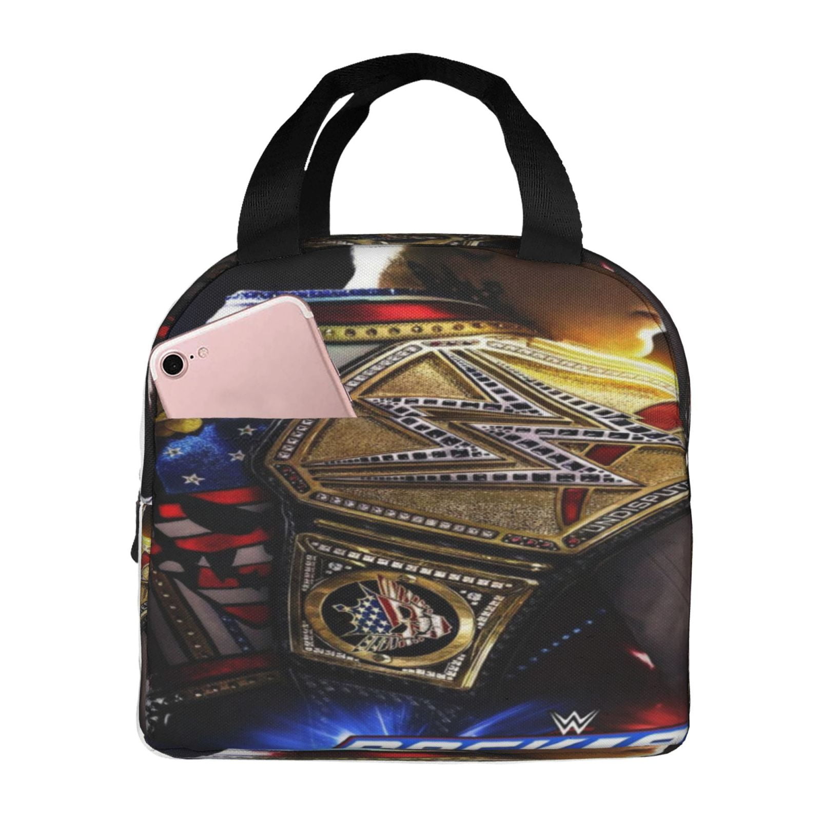 Wwe Lunch Bag Waterproof Insulated Lunch Box Reusable Bento Bag For Office Work Picnic Beach Workout