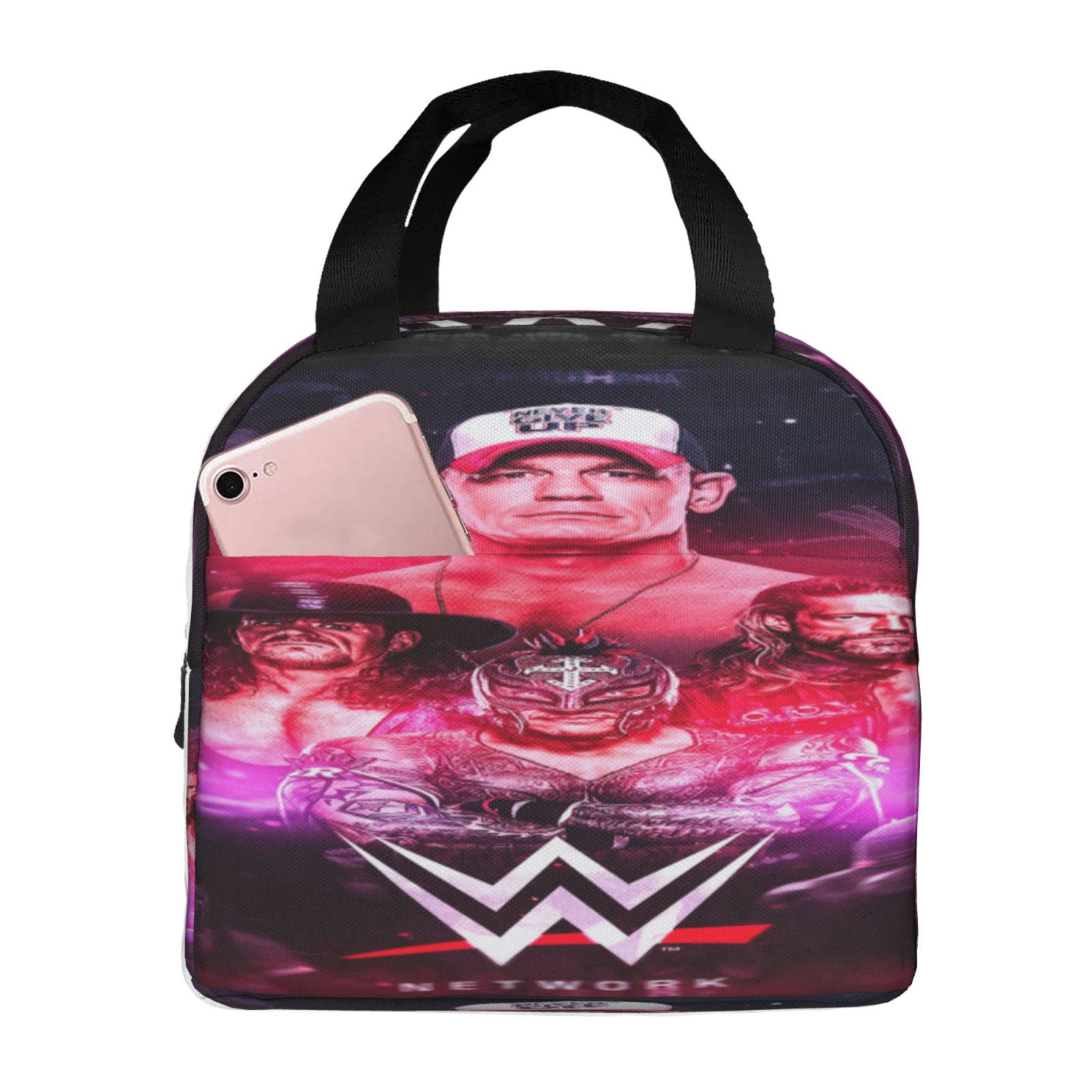 Wwe Lunch Bag Waterproof Insulated Lunch Box Reusable Bento Bag For Office Work Picnic Beach Workout