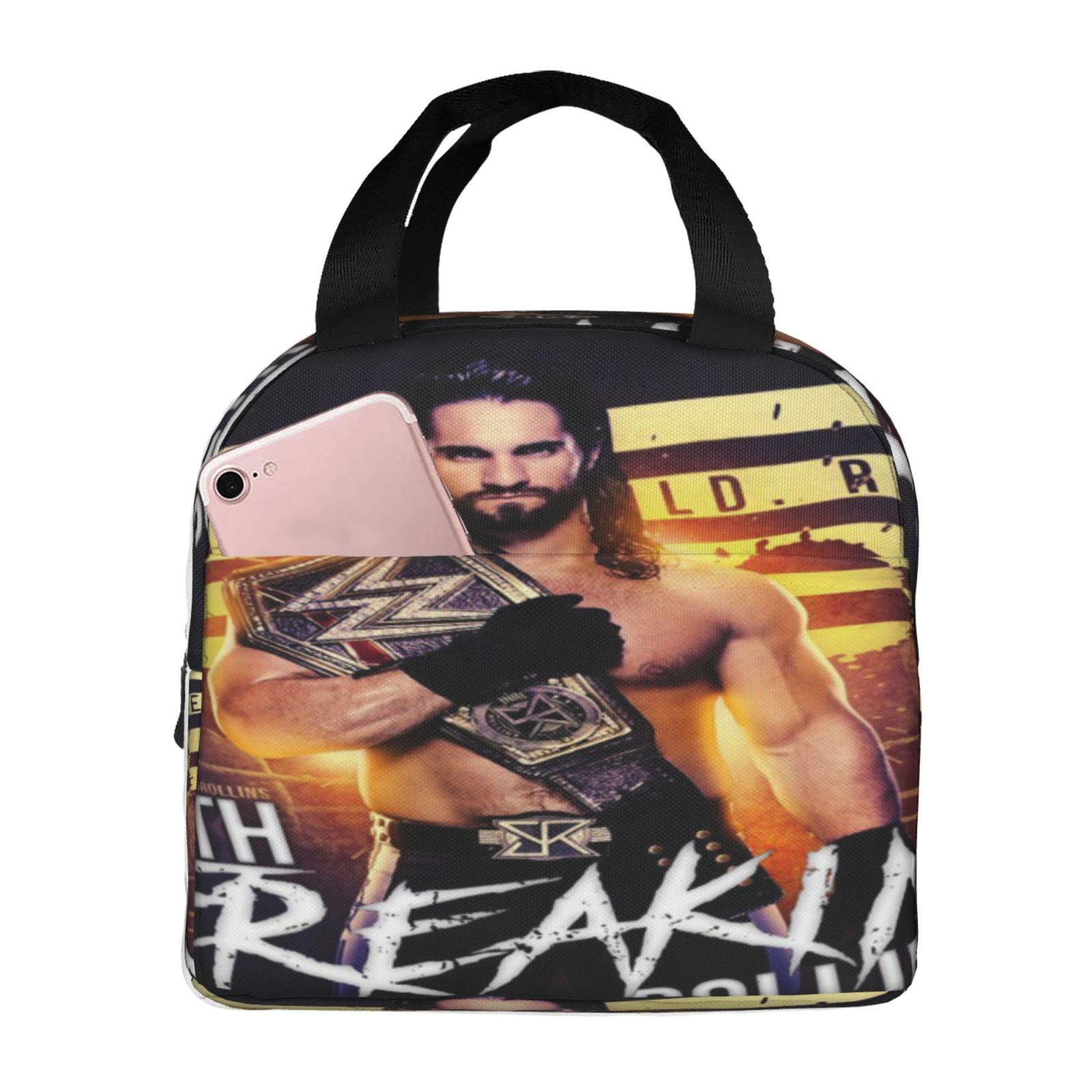 Wwe Lunch Bag Waterproof Insulated Lunch Box Reusable Bento Bag For Office Work Picnic Beach Workout