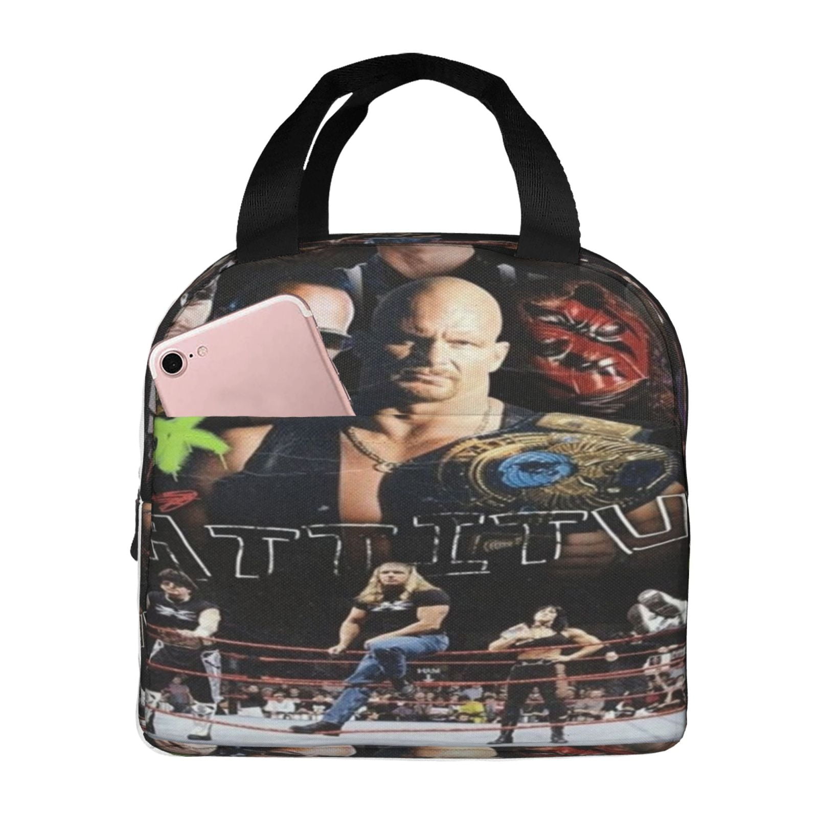 Wwe Lunch Bag Waterproof Insulated Lunch Box Reusable Bento Bag For Office Work Picnic Beach Workout