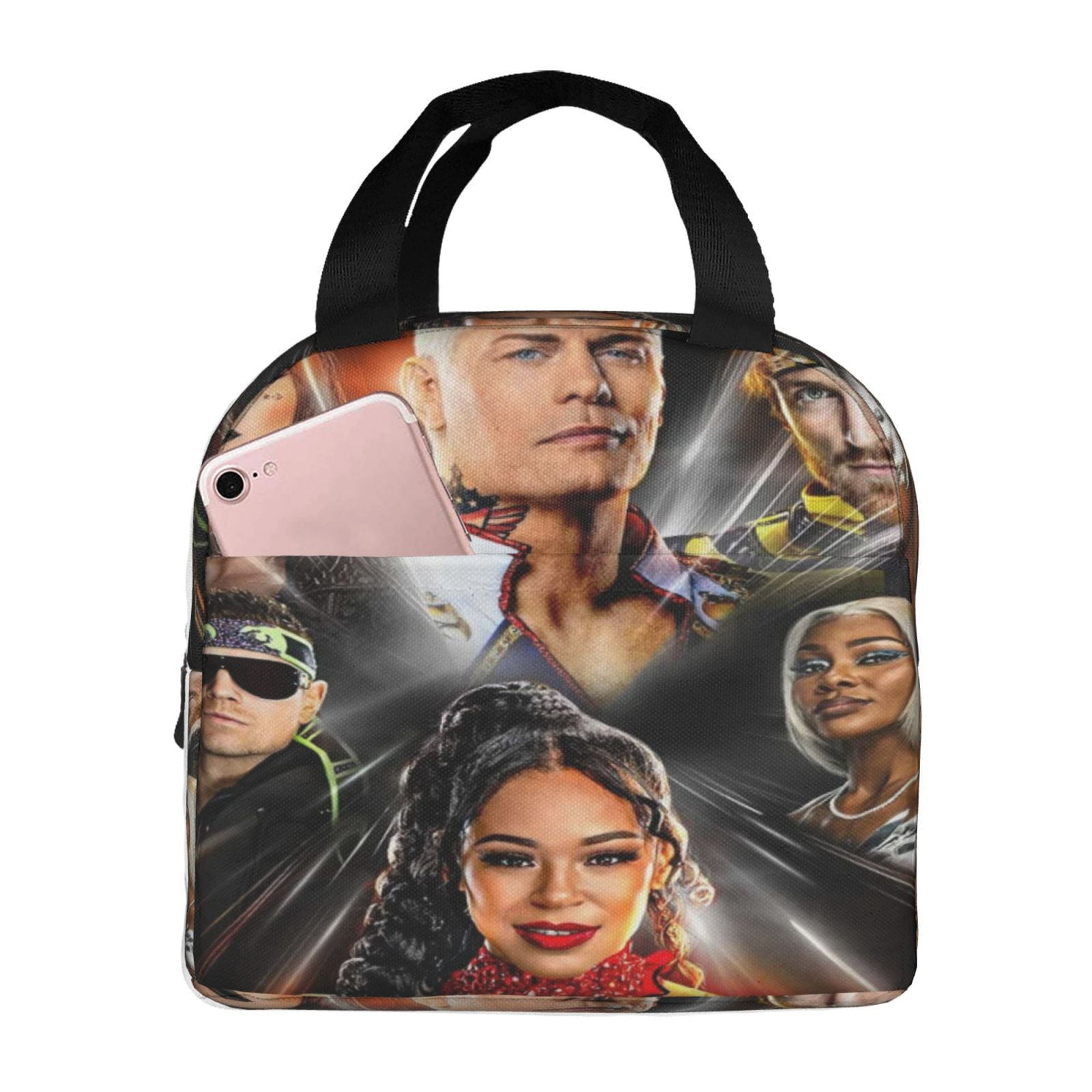 Wwe Lunch Bag Waterproof Insulated Lunch Box Reusable Bento Bag For Office Work Picnic Beach Workout