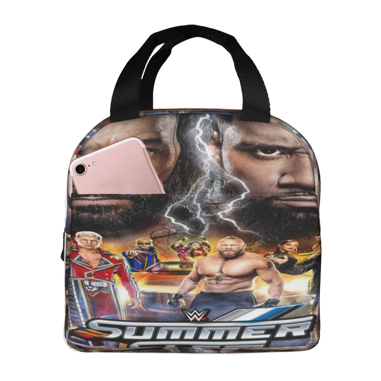 Wwe Lunch Bag Waterproof Insulated Lunch Box Reusable Bento Bag For Office Work Picnic Beach Workout