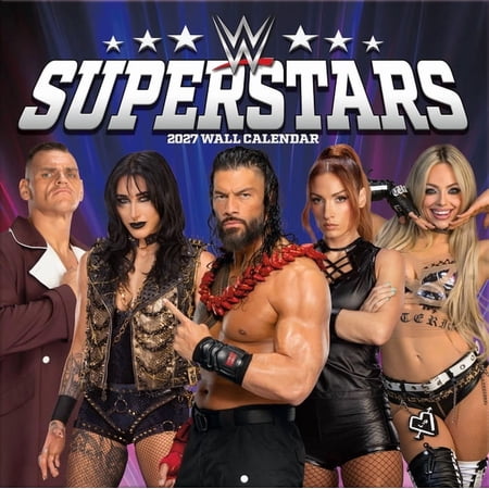 Wwe Superstars 2027 Wall Calendar, (Paperback)