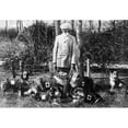 thumbnail image 1 of Wwi Red Cross Dogs C1915. Nlieutenant Colonel Edwin H. Richardson With Red Cross Dogs During World War I. Photograph, 1 of 3