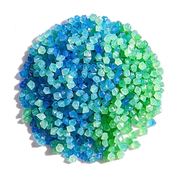 Wwv Glow in the Dark Rocks 1000 Piece Glowing Pebbles Decorative Stones for Aquarium, Fish Tank, Patio, Yard Pathway and Landscape Accent with Soft Light Blue
