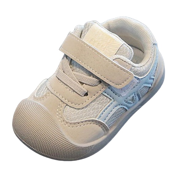 Wxirdiow Baby Boy Sneakers Baby Boy Girl First Walking Shoes Wide Toe Toddler Sneakers Breathable Non Slip Infant Barefoot Shoes Grey Size,7