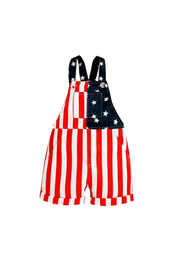 Baby Girl 4th of July Outfit 4th of July Baby Boy Girl Outfits Toddler Outfit Newborn Romper Infant Jumpsuit American Flag Clothes Red Size,18 Months