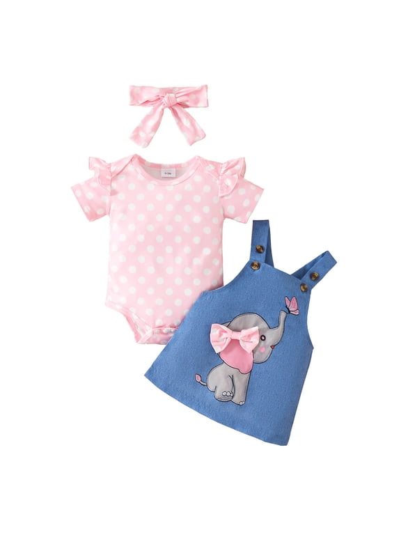 Baby Girl Summer Outfits Baby Girl Clothes Newborn Infant Outfit Ruffle Romper and Short Pants Clothing Sets for Summer Spring Pink Size,0-3 Months