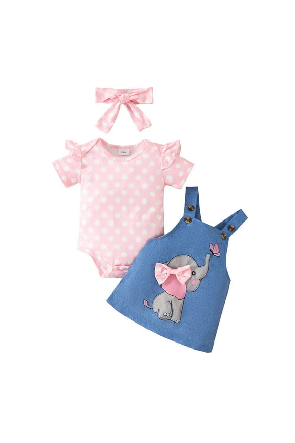 Baby Girl Summer Outfits Baby Girl Clothes Newborn Infant Outfit Ruffle Romper and Short Pants Clothing Sets for Summer Spring Pink Size,0-3 Months