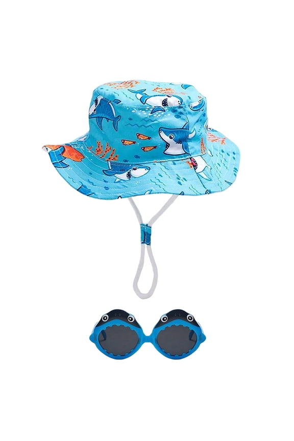 Baby Hat Baby Sun Hat Newborn Sun Hat UPF 50+ Sun Protection Infant Beach Hat with Wide Brim Sky Blue Size,6-10 Years