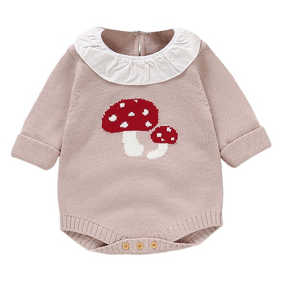 Wxirdiow Babygirl Newborn Clothes Baby Toddler Girl Boy Sweatshirt/Romper Long Sleeve Matching Outfit Newborn Clothes Beige Size,12-18 Months