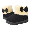 thumbnail image 1 of Wxirdiow Boots for Kids Boys Toddler Winter Snow Boots for Girls Boys Comfy Warm Lined Kids Ankle Boots Slip On Fuzzy Short Boot Black Size,6.5, 1 of 6