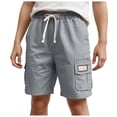 thumbnail image 1 of Wxirdiow Boy Shorts Boys Cargo Shorts Kids Summer Casual Elastic Waist Shorts with Pockets Grey Size,3-4 Years, 1 of 5