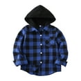thumbnail image 1 of Wxirdiow Boys Clothes Toddler Boys Long Sleeve Shirt Flannel Buffalo Plaid Shirts Button Down Jacket Top Outfit Fall Winter Clothes Blue Size,3-4 Years, 1 of 7