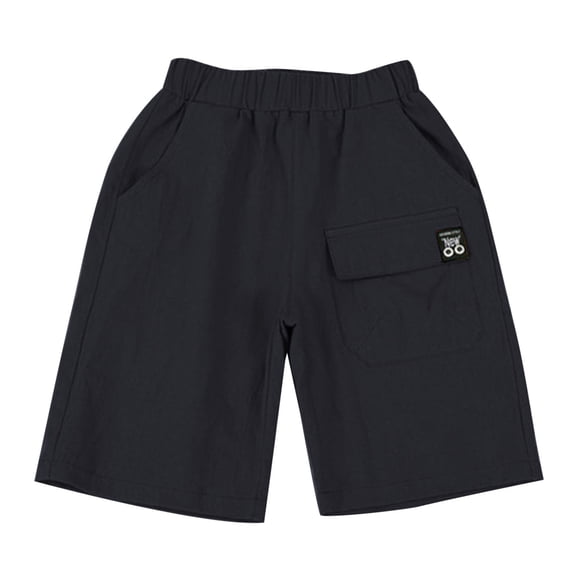 Wxirdiow Toddler Shorts Cargo Shorts for Teen Boy Summer Shorts Lightweight Outerwear Shorts Black Size,5-6 Years
