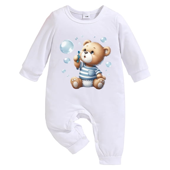 Wxirdiow Fall Rompers for Baby Boy Newborn Baby Boy Fall Outfit Romper Long Sleeve Jumpsuit Bodysuit Infant Winter Clothes Beige Size,12-18 Months