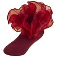 thumbnail image 1 of Wxirdiow Frilly Socks for Girls Cotton Girls Ruffle Cotton Ankle Socks Adjustable Cuff Design Big Double Lace Frilly Dress Sock for Toddlers Red Size,1-3 Years, 1 of 9