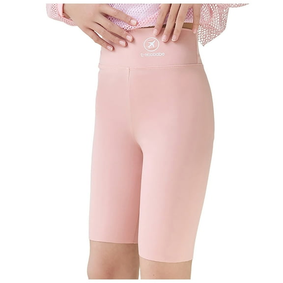 Wxirdiow Girls Baseball Pants Girls Cuffed Jean Shorts Stretch Denim with Pockets Mid to High Rise Waist Pink Size,6-7 Years