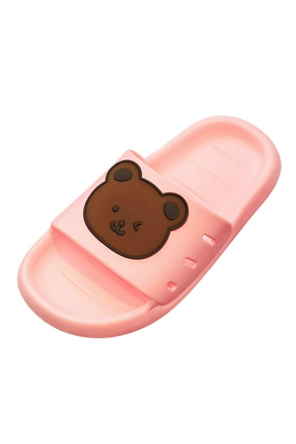 Girls Bathroom Slippers Toddler Slides Girls Boys Slipper Unisex Kids Slide Sandals for Kids Flip Flops Comfy Shower Slippers Beach Garden Shoes Red Size,13