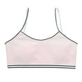 thumbnail image 1 of Wxirdiow Girls Bra Girls Soft Training Bras Seamless First Bra Girls Sports Bras Longline Crop - No Pads Chest Double Lined Pink Size,8-12 Years, 1 of 4
