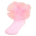 thumbnail image 1 of Wxirdiow Girls Dress Socks Toddler Girls Double Lace Ruffle Socks Turn Cuff Shimmering Big Ruffle Dress Lace Socks Pink Size,1-3 Years, 1 of 9