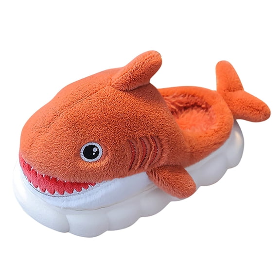 Wxirdiow Girls Fall Shoes Boys Girls Slippers for Toddler Kids - Cute Plush Warm Non-Slip Indoor Bedroom Winter Shoes Orange Size,1