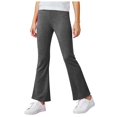 thumbnail image 1 of Wxirdiow Girls Leggings Girl's High Waisted Yoga Leggings Stretchy Basic Casual Leggings Pants Dark Gray Size,7-8 Years, 1 of 5
