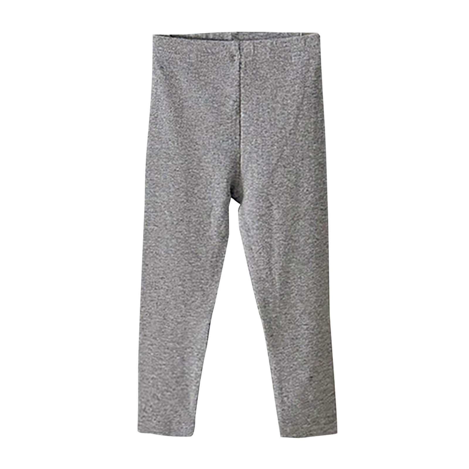 Wxirdiow Girls Leggings Girl's Leggings Cross High Waisted Flare Pants Yoga Bootcut Pants Solid Color Full Length Bell Bottoms Grey Size,18-24 Months