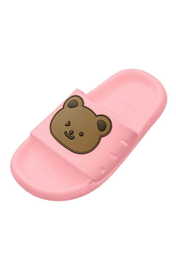 Girls' Slippers Cloud Slides for Kids Boys Girls Shower Slippers Bathroom Pool Sandals Toddler Home House Open Toe Comfy Thick Sole Red Size,10