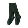 thumbnail image 1 of Wxirdiow Girls Socks Girls Socks Knee High Socks for Girls Cotton Uniform Long Sock for Toddler School Socks Dark Green Size,1-3 Years, 1 of 4