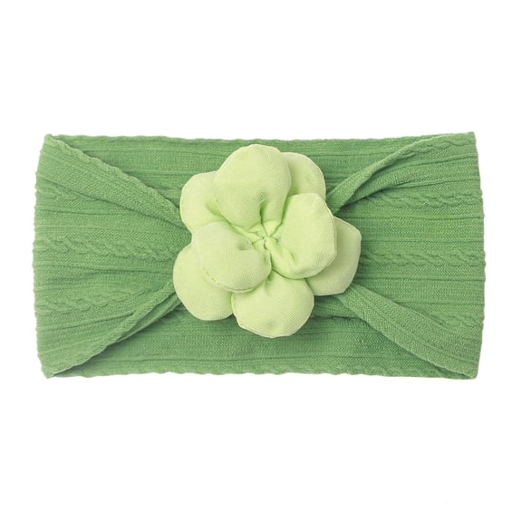 Wxirdiow Hairbands for Newborns and Infants Toddler Baby Boys Girls Stretch Solid Flower Knotted Hairband Headwear Headband Green Size,One Size