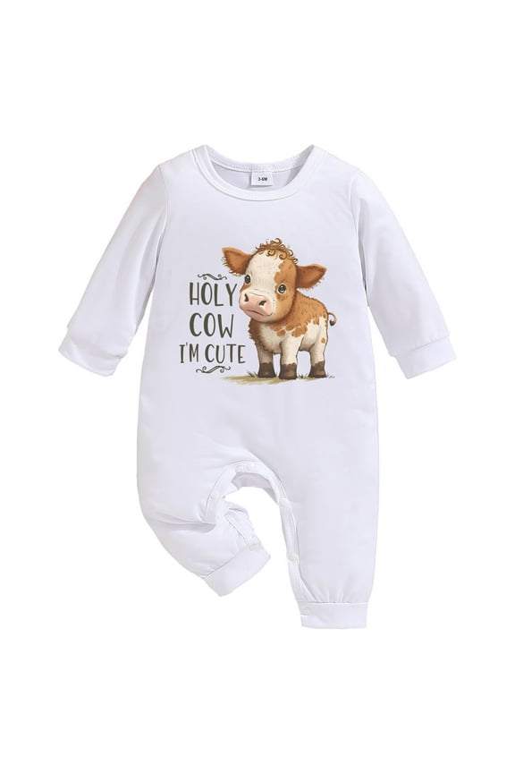 Infant Sweatsuit Newborn Baby Boy Fall Outfit Romper Long Sleeve Jumpsuit Bodysuit Infant Winter Clothes White Size,3-6 Months