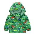 thumbnail image 1 of Wxirdiow Jackets for Kids Boys Toddler Baby Boy Jacket Lightweight Windbreaker Zip Up Hoodie Rain Coat Spring Fall Clothes Green Size,7-8 Years, 1 of 4